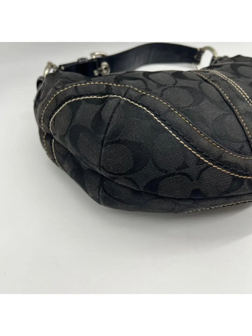 Coach Signature Canvas Black Soho Shoulder Bag - Picture 9 of 10